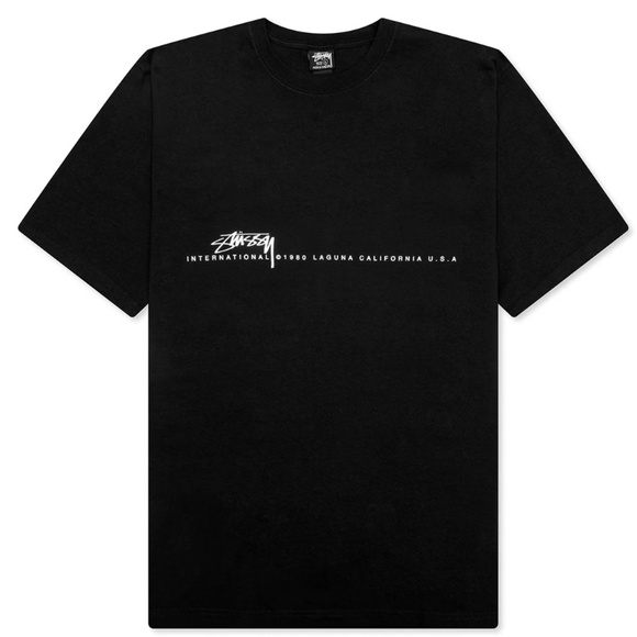 Stüssy Smooth 80 Tee – Black (Size M)